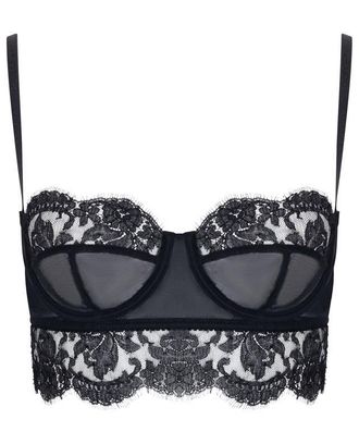 Dolce & Gabbana K&ouml;rbchen-B&uuml;stenhalter aus Spitze, Frau, Schwarz, 1