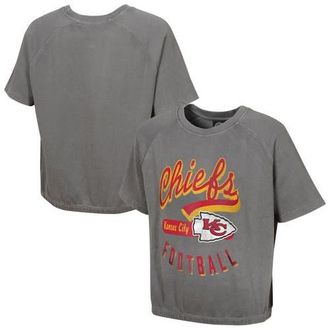 Outerstuff Womens Gray Kansas City Chiefs Mineral Wash Short Sleeve Top at Nordstrom, Size X-Small