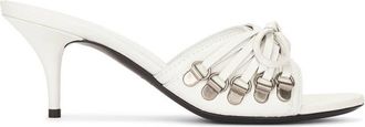 Balenciaga Cagole 70 Leather Mule Sandals, Brand Size 40 ( US Size 10 )
