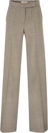 Max Mara Wide Broeken - Dames - Wijde Broeken - Beige - S - Broeken