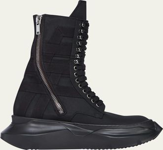Rick Owens Mens Low Army Abstract Combat Boots
