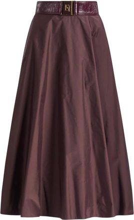 Elisabetta Franchi Rok met riem en stijl Go 13857E2-Ea 4 - Dames - Midirokken - Rood - M - Rokken