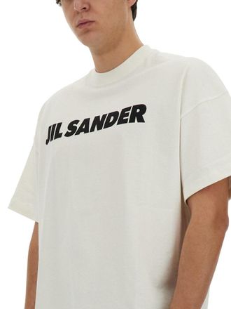 Jil Sander Printed Cotton T-Shirt - White