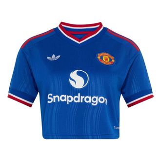 adidas (WMNS) adidas x Manchester United FC 26/27 Away Cropped Jersey Asia SIzing Royal Blue KC4788