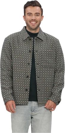 Dstrezzed Lino Golfball Overshirt - Heren - Zomerjassen - Groen - L - Wol - Jassen