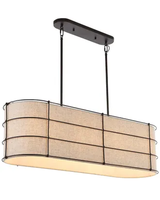 Jonathan Y Designs Jonathan Y Chadwick 42In 4-Light Rustic Farmhouse Iron Led Pendant
