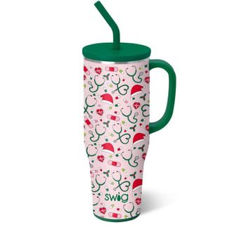Swig Santas Scrubs Mega Mug - 40Oz In Pink