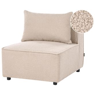 Beliani Sill&oacute;n Modular De Boucl&eacute; M&oacute;dulo De 1 Asiento Sala De Estar Moderno Beige Axebo