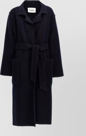 Max Mara waist belt long sleeves textured fabric