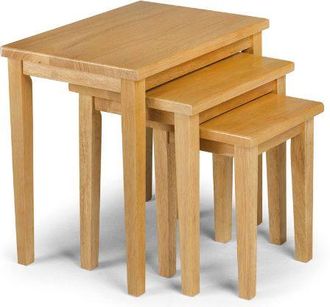Julian Bowen Cleo Nest Of 3 Tables Natural Oak Finish - Julian Bowen | TJ Hughes
