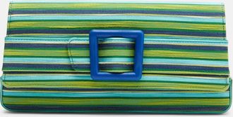 Manolo Blahnik Clutch Maygot Small a rayas