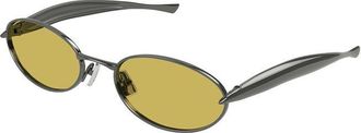 Bottega Veneta Unisex Sunglasses Shiny Dark Ruthenium Metal