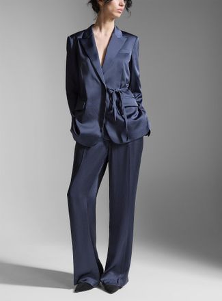 Theory Womens Wide-leg satiny pant