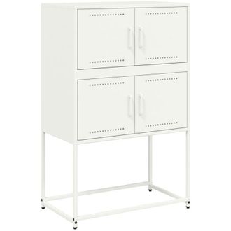 vidaXL Sideboard White 68.5x38.5x107 cm Steel Vidaxl