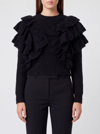 Elisabetta Franchi Maglia in misto mohair con applicazione di rouches