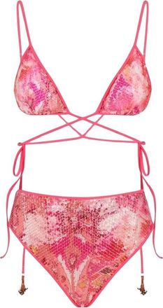F**k Fantasia High-waist Brazilian Slip - Dames - Bikinis - Roze - M - Polyester - Badmode