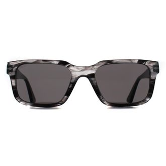 Persol Rectangle Mens Striped Black & Grey Dark PO3272S - One Size