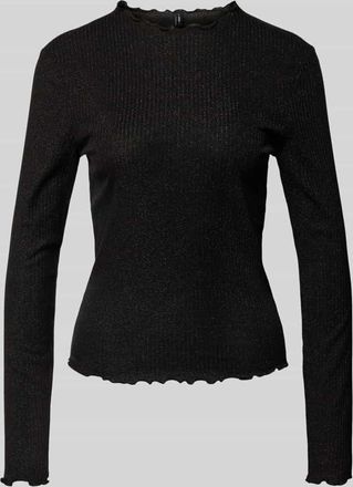 Only Slim Fit Langarmshirt aus Baumwoll-Mix Modell EMMA in Black, Größe XL