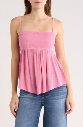 Abound Smocked Boho Cami Top in Pink Vacation at Nordstrom Rack, Size X-Large