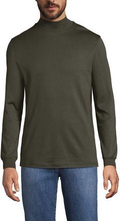 Lands End Cotton Supima Mock Turtleneck in Forest Moss at Nordstrom, Size Xx-Large