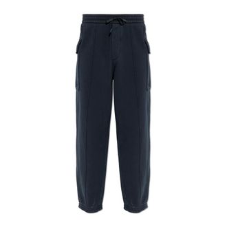 Emporio Armani Wide Trousers, male, Blue, Size: XL Cargo Trousers