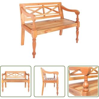 vidaXL vidaXL Panca per casa - vidXL Panchina Batavia 98 cm Legno Massello di Mogano Marrone Chiaro