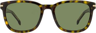 HUGO BOSS Rectangular Tortoiseshell Sunglasses - Brown