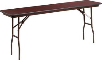 Flash Furniture 6-Foot Mahogany Melamine Laminate Folding Training Table