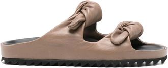 Officine Creative Pelagie slides - women - Rubber/Calf Leather/Calf Leather - 40 - Brown