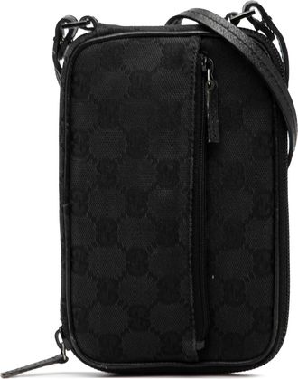 Gucci Womens Pre-owned Gg Canvas Crossbody - Black Textile - One Size