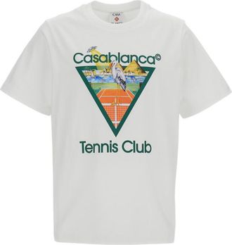 Casablanca White Graphic Logo T-Shirt