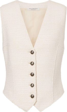 Philosophy di Lorenzo Serafini V-neck raw-cut waistcoat - Neutrals