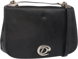 Dior Pre-owned Shoulder Bags, female, Black, Size: ONE SIZE Pre-owned Vintage Leather Hand Bag