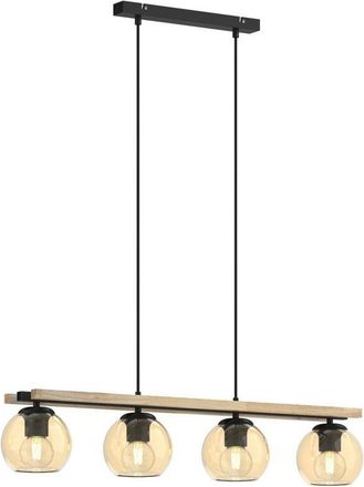 Lindby Lindby Lámpara colgante Enrique en Marrón de Vidrio