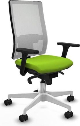 Piqueras y Crespo Piqueras Y Crespo - Horna sincro malla blanca similpiel pistacho brazos 3D base blanca ruedas 65mm nailon