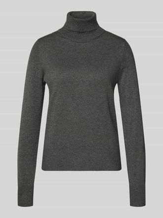 s.Oliver Red Label Regular Fit Rollkragenpullover aus Viskose-Mix in Mittelgrau Melange, Gr&ouml;&szlig;e 46