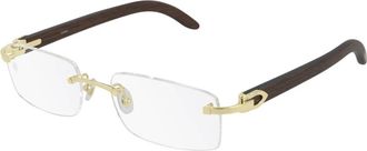 Cartier Glasses, unisex, Brown, Size: 53 MM Ct0052O Optical Frame