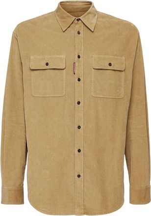 Dsquared2 Beige Regular Corduroy Shirt