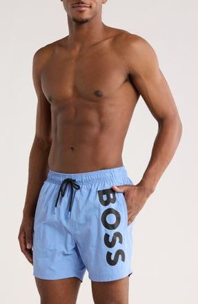 BOSS Octopus Swim Trunks in Bright Blue at Nordstrom Rack, Size X-Large