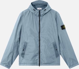 Stone Island Mens Stone Island Avio Blue Crinkle Repy NY Jacket - Size: 38/Regular