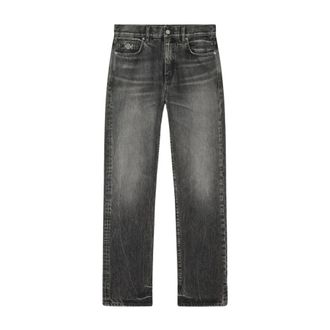 Versace Straight Jeans, male, Gray, Size: W32 Straight Jeans