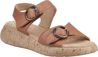 Hush Puppies Alison Leren Dames Tan Sandalen