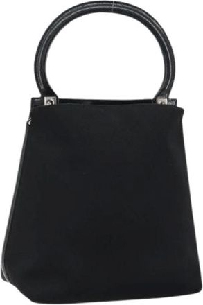 Ferragamo Pre-owned Handbags, female, Black, Size: ONE SIZE Pre-owned Nylon Handbag