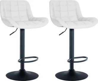 Clp Clp - Set De 2 Taburetes De Bar Tover Blanco Simil Cuero