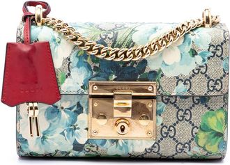 Gucci Pre-owned Gucci Small GG Supreme Blooms Padlock Crossbody Ladies CWZ1ELSFK3EAOPPO