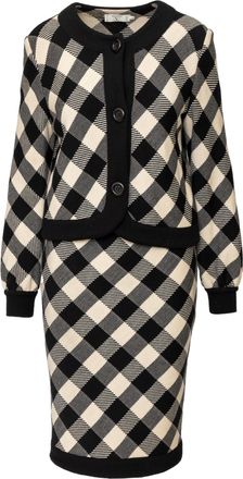Valentino Valentino Studio geruite wollen set - jaren 90