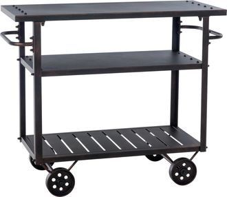 Clp Carro de servicio con 3 estantes en Metal Bronce