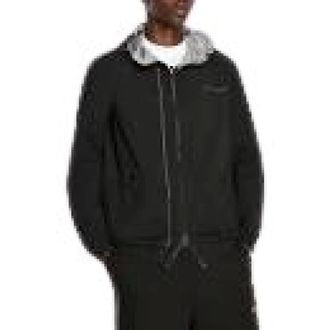 A|X Armani Exchange Full-zip Hooded Jacket - male - Armani Exchange - Winter Jackets - Black - XS - Jackets