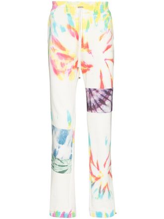 Amiri tie-dye cotton track pants - White