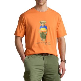 Polo Ralph Lauren Big & Tall Polo Bear Jersey T-Shirt in Peach Beach Shop at Nordstrom, Size 4X Big